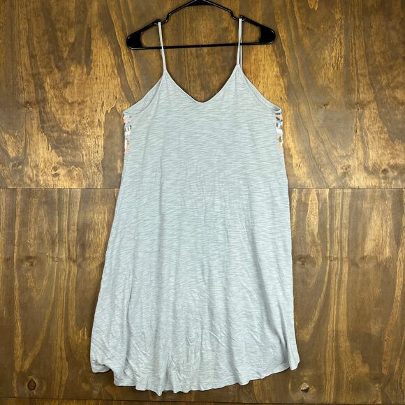 Express Womens Dress Gray Multi Aztec Sequin Spaghetti Strap High Low Stretch M - Picture 8 of 9